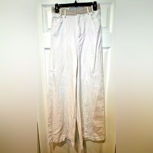 Meshki off White Wide-Leg Linen blend Pants. Size Medium. EUC.
